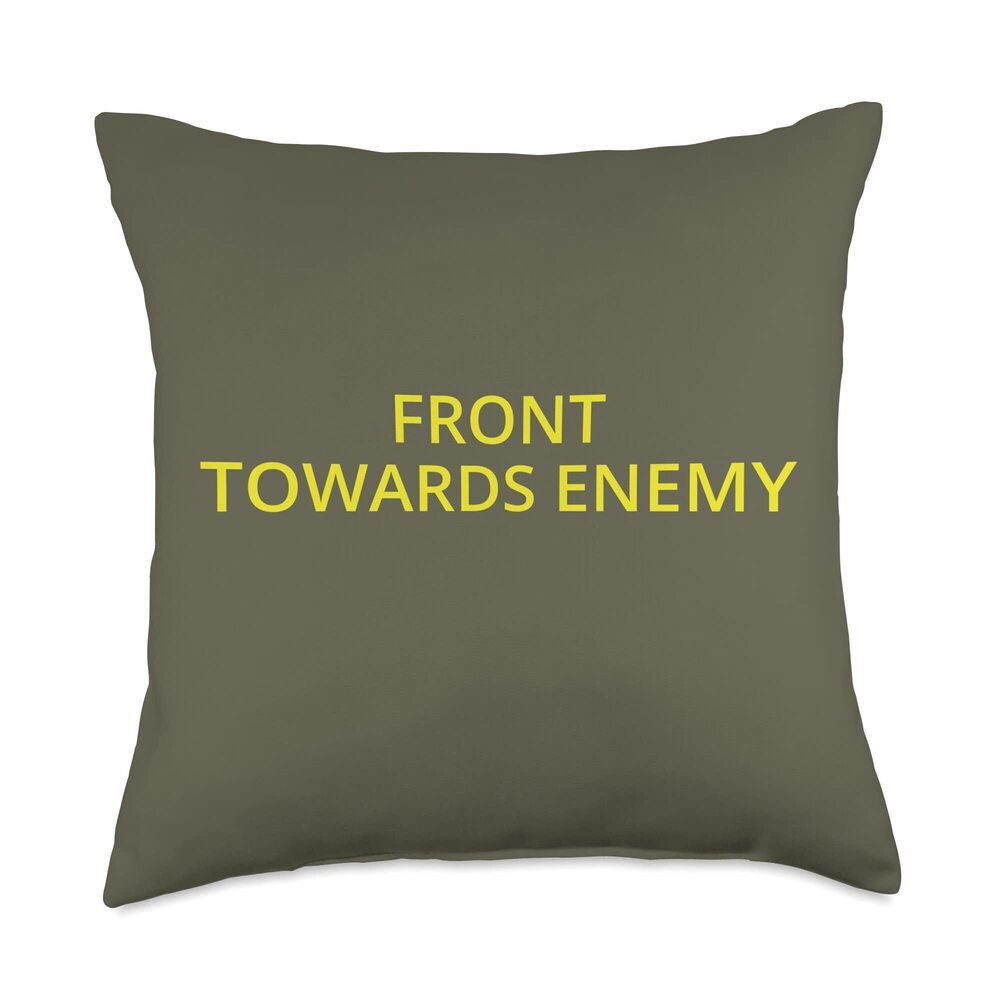 3660 M18A1 Claymore Mine Front Towards Enemy Throw Pillow